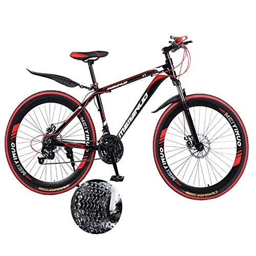 Mountain Bike : LXDDP Bicicletta per ammortizzatori Mountain Bike, Bici Antiscivolo a 21 / 24 / 27 velocità, Telaio in Lega di Alluminio Ultraleggero e Pneumatici Antiscivolo per Studenti Adulti