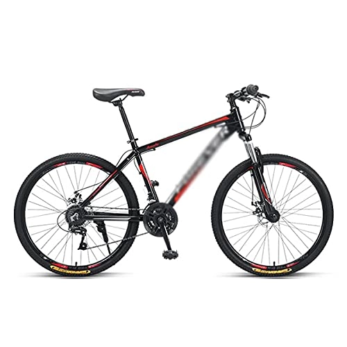 Mountain Bike : MENG Bike per Adulti Mountain Bike 26 Pollici 24 / 27 Velocità Shifter Dual Disc Freni con Telaio in Acciaio Al Carbonio / Rosso / 24 Velocità