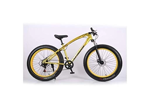 Mountain Bike : MOLVUS Mountain Bike 26 pollici fuoristrada ATV 24 velocità motoslitta velocità Mountain Bike 4.0 grande pneumatico largo pneumatico bicicletta, argento, oro, A