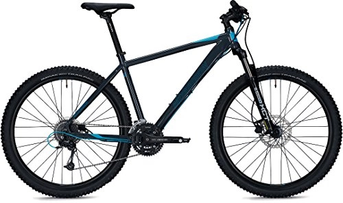 Mountain Bike : MORRISON MTB Black Foot Antracite / Neon Blue – Glossy 27, 5 pollici 43 cm