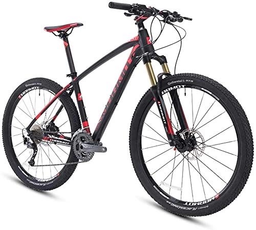 Mountain Bike : Mountain Bike, 27, 5 Pollici Big Tyre Hardtail Mountain Bike, Alluminio 27 velocità Mountain Bike, Biciclette da Donna Sedile Regolabile Uomo, (Color : Black)