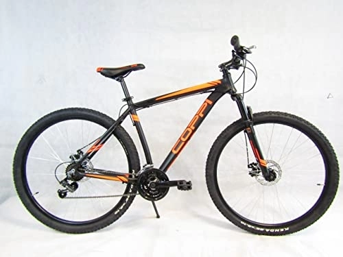 Mountain Bike : Mountain bike 29'' mtb front telaio alluminio cambio 21 velocita' freni a disco (M(mt.1, 70 / 1, 85), nero / arancione)
