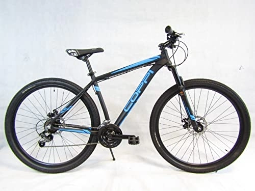 Mountain Bike : Mountain bike 29'' mtb front telaio alluminio cambio 21 velocita' freni a disco (M(mt.1, 70 / 1, 85), nero / blu)