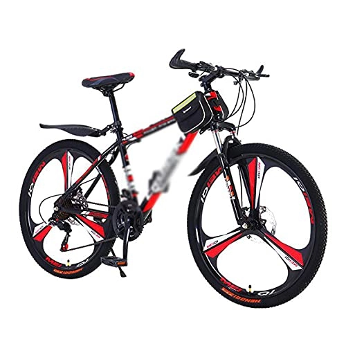 Mountain Bike : Mountain Bike Bicicletta MTB 21 / 24 / 77-velocità Biciclette Di Montagna Biciclette Forte Cornice In Acciaio Con Doppia Sospensione E Freno A Doppio Disco Per Adulti Da Uomo (Size:27 Speed, Color:rosso)