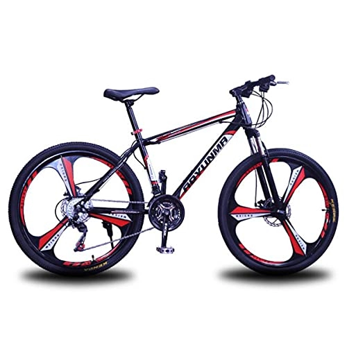 Mountain Bike : Mountain Bike Bicicletta MTB Bici da Uomo, Ruote da 26 Pollici, Telaio in Acciaio al Carbonio, Doppia Sospensione, Freni A Disco Meccanici, Colori Multipli(Size:21 Speed, Color:Rosso)