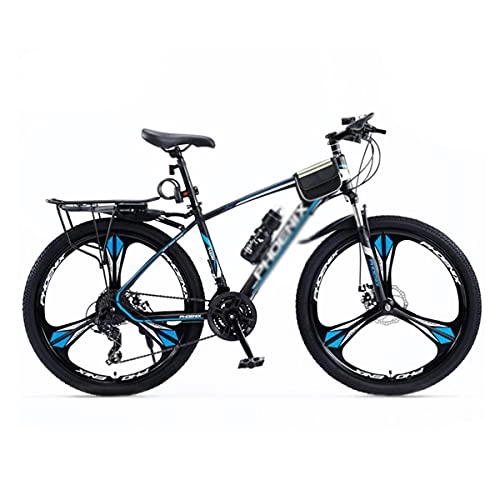 Mountain Bike : Mountain Bike Bicicletta MTB Bicicletta da Montagna A 24 velocità 27.5 Pollici Dual Sospensione Bicicletta con Telaio in Acciaio al Carbonio per Ragazzi Ragazze Uomini E WOM(Size:27 Speed, Color:Blu)