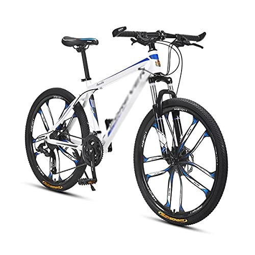 Mountain Bike : Mountain Bike Bicicletta MTB Bicicletta Di Montagna Bicicletta In Acciaio Al Carbonio Bicicletta Per Ragazzi Girls Uomini E Donne 24 / 27 Gear Gear Ruote Da 26 Pollici Per Un (Size:27 Speed, Color:Blu)