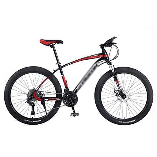 Mountain Bike : Mountain Bike Bicicletta MTB Front Suspension Mens Bicycle 21 / 24 / 27 Velocità 26 "ruote Dual Disc Freni A Disco Mountain Bikes Per Adulti Per Un Percorso, Sentiero E Montagne(Size:24 Speed, Color:Red)