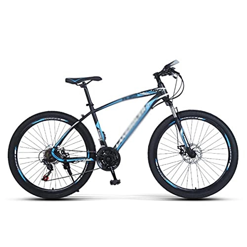 Mountain Bike : Mountain Bike Bicicletta MTB Mountain Bike 21 / 24 / 27 Velocità Dual Disc Freno A Disco 26 Ruote Sospensione Forchetta Per Mountain Bike Bicycle Adatto Per Uomo E Donna Egli Ap(Size:24 Speed, Color:Blu)