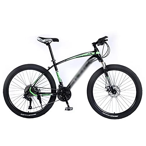 Mountain Bike : Mountain Bike Bicicletta MTB Mountain Bike 26 Pollici 3 Ruote Razze Dual Disc Brake Bike Bike 21 / 24 / 27 Sistema Di Ingranaggi A Velocità Adatto Per Uomo E Donna Appassionati (Size:24 Speed, Color:Verde)