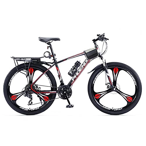 Mountain Bike : Mountain Bike Bicicletta MTB Mountain Bike 27.5 Pollici Ruote 24 Velocità Cornice In Acciaio Al Carbonio Pista Ciclabile Con Doppio Disco Freno Per Uomini Donne Adulti(Size:27 Speed, Color:rosso)