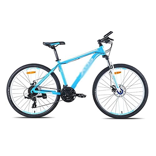 Mountain Bike : Mountain Bike Bicicletta MTB Mountain Bike con Ruote da 26"24 velocità con Doppia Sospensione per Uomo Donna Adulto E Adolescenza Telaio in Lega di Alluminio per Un Percorso, Sentier(Color:Blue)