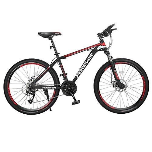 Mountain Bike : Mountain Bike bicicletta MTB Sportiva da Montagna Mountain bike, acciaio al carbonio Telaio Biciclette Hard-coda, doppio freno a disco e forcella anteriore, 26inch Spoke Wheel Mountain Bike Mens Bicyc