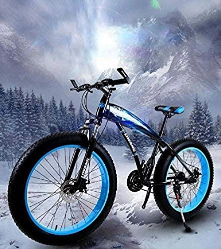 Mountain Bike : Mountain Bike Bicicletta per adulti Uomo Donna Grasso pneumatico MBT Bike Hardtail Telaio in acciaio ad alto tenore di carbonio e forcella anteriore ammortizzante Doppio freno a disco-B_26 pollici a 2
