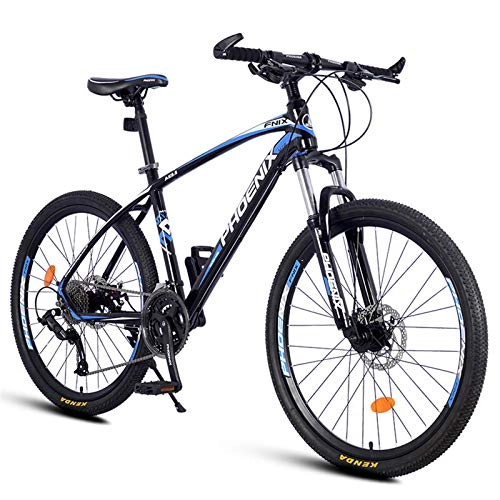 Mountain Bike : Mountain bike, biciclette Micro-Turn 27-velocità in lega di alluminio della bici di montagna maschio e femmina Raffreddare AG8.6 freno a disco Ruota Ruota a razze 26 pollici nero e blu, 26 inches
