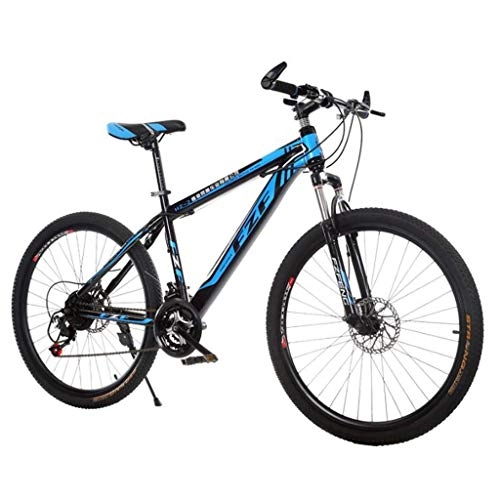 Mountain Bike : Mountain Bike Bicycle Bicicletta Bici 24" 26" Mountain biciclette con doppio freno a disco anteriore sospensione 24 velocità Ravine bici, acciaio al carbonio Telaio ( Color : Black , Size : 26 inch )