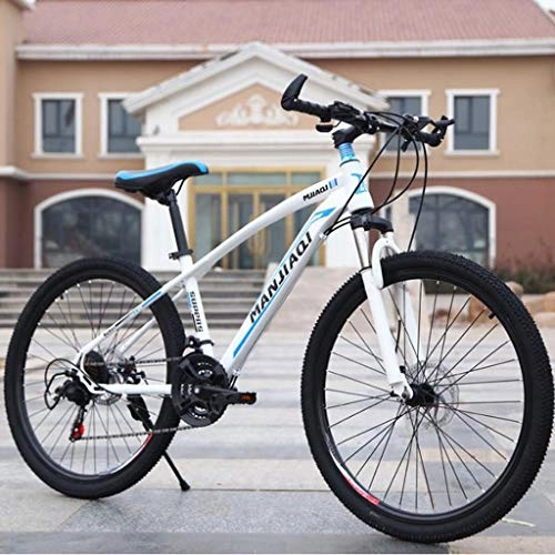 Mountain Bike : Mountain Bike Bicycle Bicicletta Bici Ravine bici con un doppio freno a disco anteriore sospensione 24 velocità 24" 26" Mountain Biciclette, acciaio al carbonio Telaio ( Color : D , Size : 24 inch )