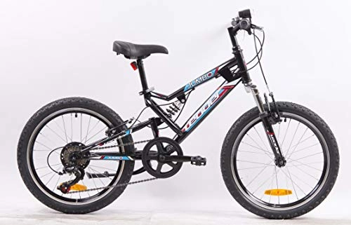 Mountain Bike : Mountain bike da 20", completamente ammortizzata a 6 velocità, con cambio e ruota libera Shimano con cerchi a doppia parete.