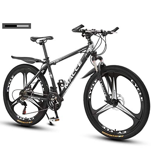 Mountain Bike : Mountain Bike Da Campagna, Freno A Doppio Disco Da 26 Pollici, Ruota Da Tre Coltelli, Bicicletta Per Cambio Paese, MTB Per Adulti Con Sedile Regolabile, Bicicletta Da Trekking, Argento, 27 speed