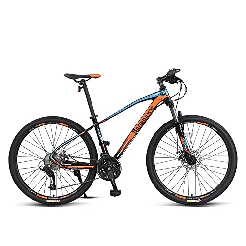 Mountain Bike : Mountain Bike Hardtail Ruote da 26 / 27, 5 Pollici, Pneumatico Mountain Trail Bike, Bicicletta a 27 velocità, Doppia Sospensione Completa Bicicletta con Freno a Doppio Disco, Sospensione Telaio in Allum