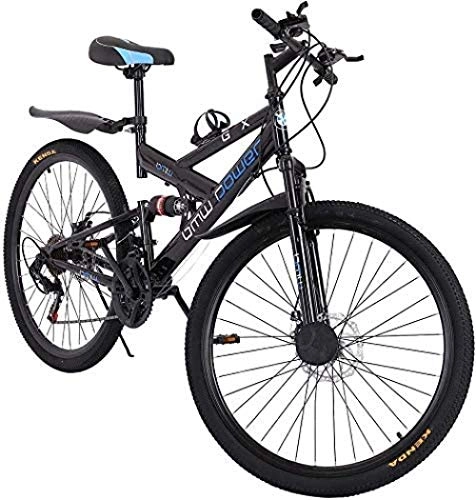 Mountain Bike : Mountain Bike in Acciaio al Carbonio da 26 Pollici Shimanos21 Speed ​​Bicycle Full Suspension MTB all'aperto per Uomini / Donne / Anziani / Giovani