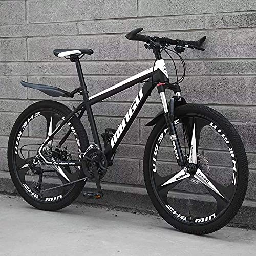 Mountain Bike : Mountain bike per adulti, ruote da 24 pollici, bici da montagna in acciaio al carbonio ad alto tenore di carbonio per fuoristrada, bicicletta a 21 velocità a sospensione completa MTB \ u200b \ u200b \ u2