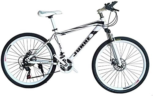 Mountain Bike : Mountain Bike Student Bicycle Double Disc velocità del Freno velocità Mountain Bike Uomini e Donne Adulto Automobile Adulto-Tutta la Ruota del Raggio Bianco_26 Pollici 21 velocità 7-10 fengong