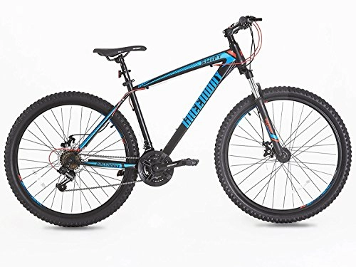 Mountain Bike : Mountain bike, telaio in acciaio e forcella, sospensione anteriore, 26 e 27, 5 pollici, GREENWAY, Black
