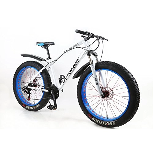 Mountain Bike : MYTNN, fatbike da 26 pollici, 21 marce Shimano, con copertone largo per mountainbike, 47 cm, bici da neve, fat bike, trazione a destra, colori assortiti