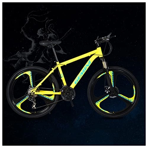 Mountain Bike : NENGGE Mountain Bike da 26 Pollici, Telaio in Acciaio ad Alto Tenore di Carbonio, 21 velocità, Dual Disc con Forcella Ammortizzata Biciclette, 12 Costellazioni Donne Uomo Mountain Bike, Gemini