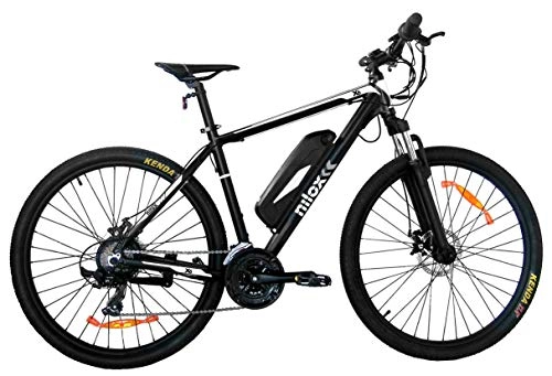 Mountain Bike : Nilox E-Bike X6 - Mountain Bike con Pedalata Assistita, Freni a Disco Tektro e Cambio da 21 Velocità, Pneumatici da 27.5” x 2.10”, Batteria Removibile da 36 V – 11.6 Ah, Motore da 250 W, Bianco / Nero