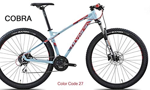 Mountain Bike : OLYMPIA BICI Cobra -29 Cobra Disc ACERA Mix 24 V RST Blaze MLC Gamma 2020 (Azzurro (cod.27), 43 CM - M)
