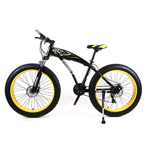 Mountain Bike : Outdoor Bicicletta della Montagna, Adulto 24 Pollici Bici della Strada, Assorbimento di Scossa, Il Tempo Libero Sportivo, Unisex (Color : Black Yellow, Size : 24 Speed)