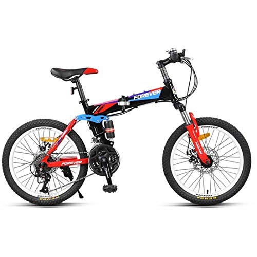 Mountain Bike : Pieghevole Bicicletta 20 inch Mountain Bike 21 velocit Bici Telaio in Acciaio ad Alto Carbonio Citybike per Adulti