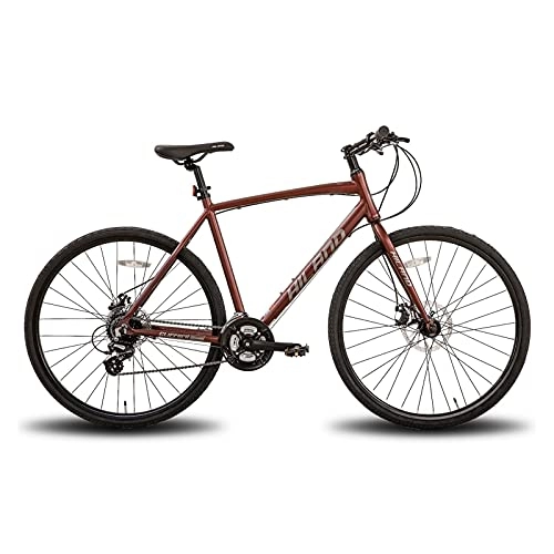 Mountain Bike : QILIYING Cruiser Bike 3 colori 24 velocità 700C ordinaria forcella anteriore e posteriore freni a disco Jianda pneumatico telaio in alluminio bici da strada bicicletta (colore : rosso, misura: 24)