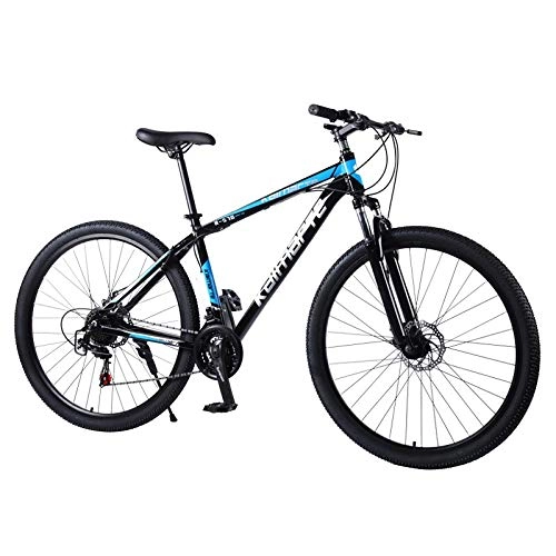 Mountain Bike : Qinmo 29 Pollici Freno a Doppio Disco 21 / 24 / 27 velocit variabile Mountain Bike in Lega di Alluminio Studente Cornice Adulti Bicicletta della Montagna (Color : 27speed Black Blue)
