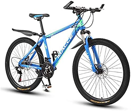 Mountain Bike : RDJSHOP Mountain Bike per Adulti da 26 Pollici, 21 velocità Bicicletta con Doppio Freno a Disco, Bici MTB con Telaio in Lega per Ciclismo All'aperto, Blue