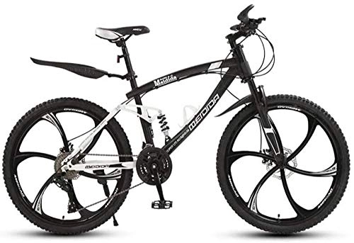 Mountain Bike : Ruote integrate da uomo da 26 pollici per mountain bike da studente con doppio freno a disco per bicicletta da città in acciaio ad alto tenore di carbonio Ruote integrate in lega di magnesio-C_24 velo