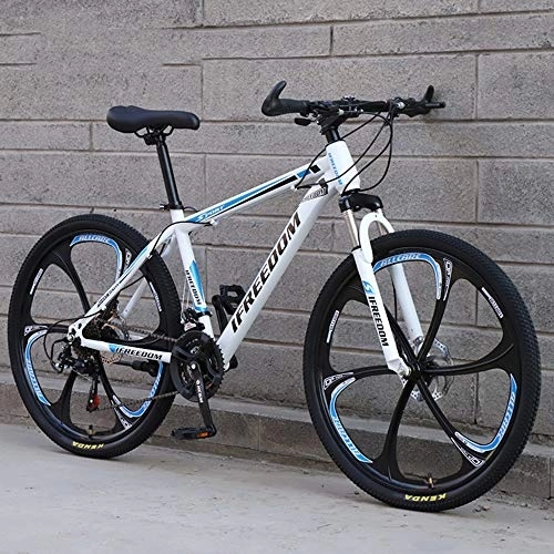 Mountain Bike : SANJIANG Mountain Bike 21 / 24 / 27 / 30 velocità con Freno A Doppio Disco City Bike 24 / 26 Pollici Adattamento per Tutti I Terreni Sospensione Ammortizzatore Anteriore con Coda Rigida, D-24in-21speed