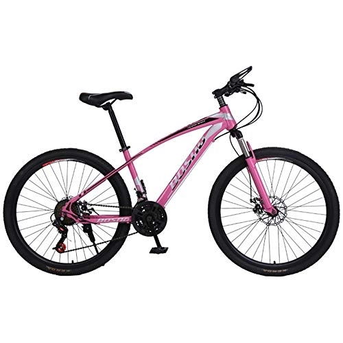 Mountain Bike : SANJIANG Mountain Bike Ruote da 26 Pollici Bicicletta MTB in Acciaio Ad Alto Tenore di Carbonio con Freni A Doppio Disco Bici per Adulti per Uomo, Pink