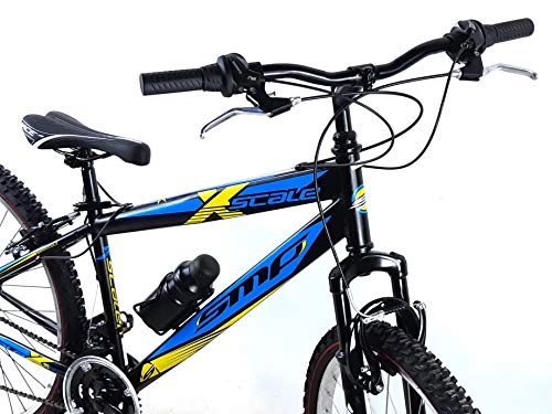 Mountain Bike : SMP Bicicletta Mountain Bike Acciaio 26 X-Scale Shimano 21 velocità / Giallo Blu Nero