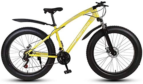 Mountain Bike : Suge Mountain Bike 26 Pollici 21 / 24 / 27 velocit Ammortizzatore Biciclette Freni a Disco Doppio motoslitta della Moto, Giallo, 24