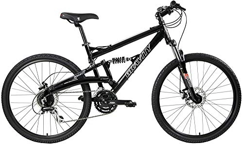 Mountain Bike : SYCY 2021 Gravity FSX 1.0 Full Dual Suspension Disc Brake Montain Bike (15 Pollici Nero)