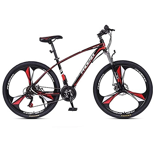 Mountain Bike : T-Day Mountain Bike Bicicletta MTB Mountain Bike 24 / 27 velocità 27, 5 Pollici Ruote Freni A Disco Anteriore E Posteriore Biciclette per Un Percorso, Sentiero E Montagne(Size:27 Speed, Color:Rosso)