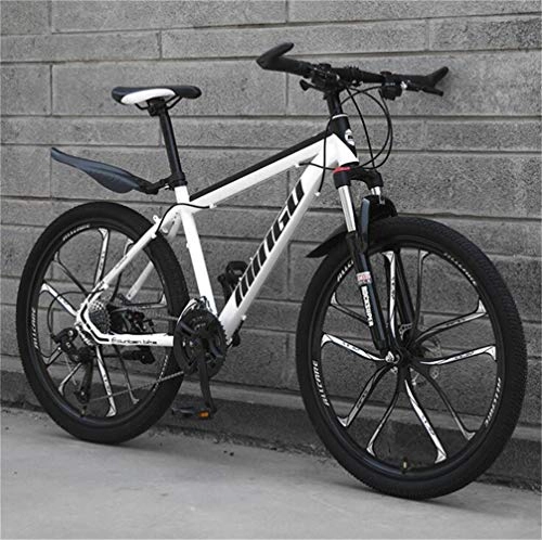 Mountain Bike : Tbagem-Yjr Equitazione Smorzamento Mountain Bike, City Road Bicycle - Doppia della Sospensione Mens MTB (Color : White, Size : 21 Speed)