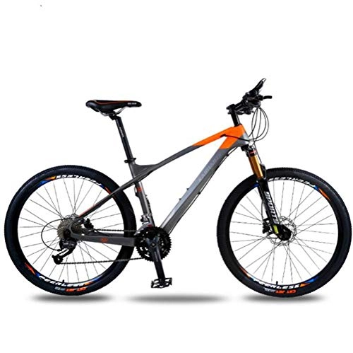 Mountain Bike : Tbagem-Yjr Mens Mountain Bike 27, 5 Pollici Bicicletta della Strada della Città Commuter Città Hardtail for Adulti (Color : Gray Orange)