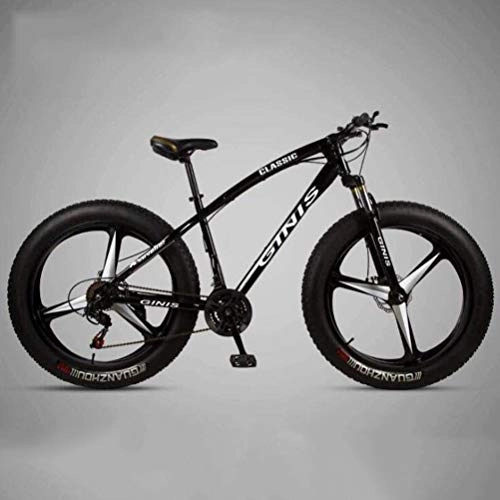 Mountain Bike : Tbagem-Yjr Mountain Bike 26 Pollici Telaio in Acciaio - Doppio Disco Freni Mountain Sports Bicicletta for Il Tempo Libero for Adulti (Color : Black, Size : 21 Speed)
