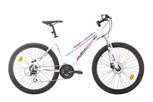 Mountain Bike : VTT Mountain Bike da Donna, telescopica, Telaio in Alluminio, 2 Dischi, Shimano Acera