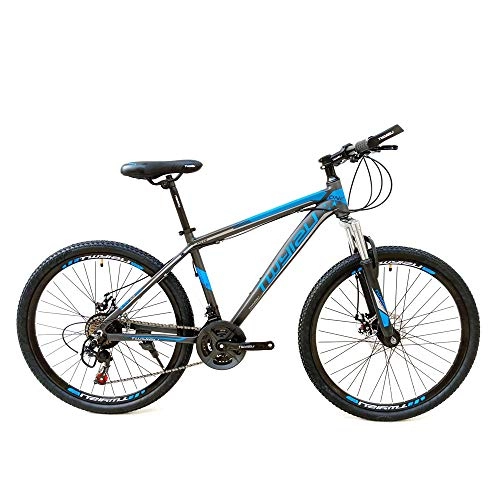 Mountain Bike : wotefusi Bici Montagna 21 Velocita 26 Pollici Bici Strada Mountain Bicicletta all Terrain Grigio Blu