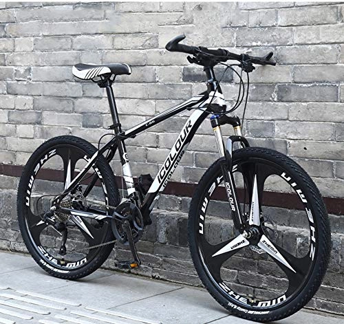 Mountain Bike : xiaoyan - Bicicletta ibrida da uomo per mountain bike, mountain bike, da trekking, da strada, da uomo, con freni a disco idraulici a 24 velocità, leggera, da viaggio, colore: nero
